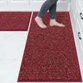 Kitchen Rugs and Mats 2PCS Non (Red / 24"x36"+24"x60" (Rectangular))