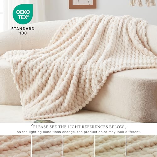 Large Turtle Shell Fleece Throw Blanket for Couch and Bed Beige (Beige#large Turtle / Throw)