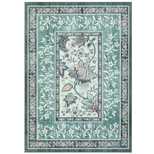 Teal Washable 5x7 Area Rugs (Teal / 5' x 7' (Rectangular))