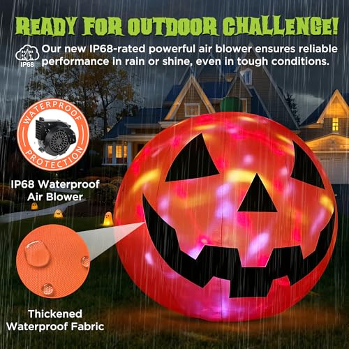 10 FT Halloween Inflatables Giant Pumpkin Outdoor Decorations (10 FT Giant Pumpkin)