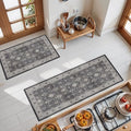 Kitchen Sink Rugs Set 0f 2 (2x3+2x4 / Black/Navy)