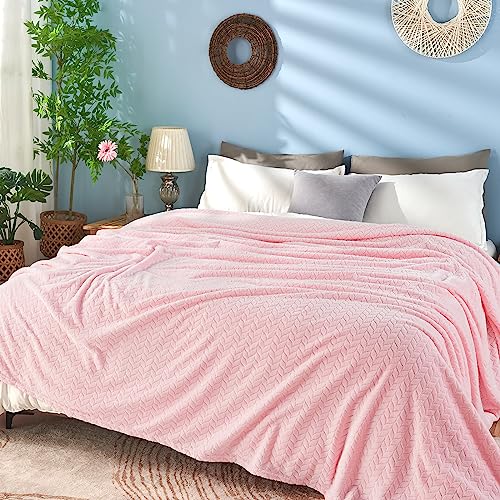 Super Soft Pink Cute Throw Blanket (Baby Pink / Throw/Travel-50x60 IN)