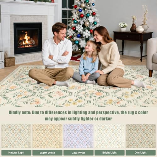 6x9 Area Rug Living Room (Beige/Multi / 6' x 9' (Rectangular))