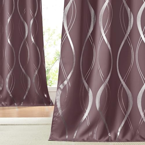 Dry Rose Blackout Curtain Panels 84 for Living Room and Bedroom 2 Panels (1 - Dry Rose / 52"W x 84"L (Pack of 2))