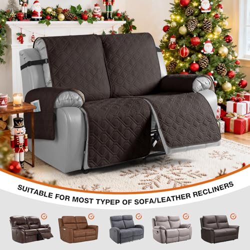 Waterproof Recliner Loveseat Covers Washable (Chocolate / 2 Seater)