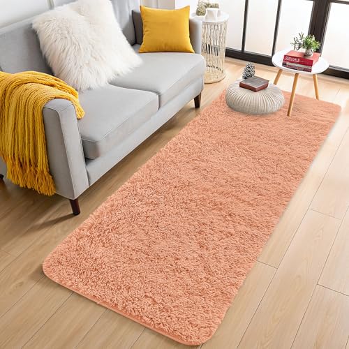 2x5 Machine Washable Runner Rugs for Hallway (2x5 Ft / Muted Orange)