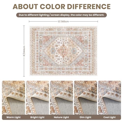 8x12 Area Rugs for Living Room (Orange / 8' x 12' (Rectangular))