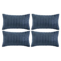 4 Packs Decorative Throw Pillow Covers for Living Room Couch Bed (24" x 12" (Pack of 4) / Dusty Blue)