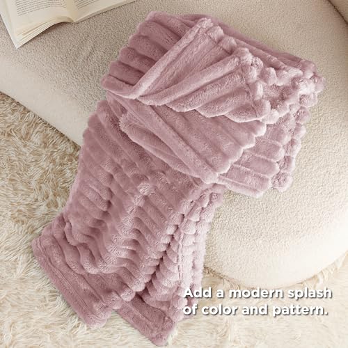 Soft Pink Throw Blanket for Couch Decor Gifts 50"x70" (Pink / Throw XL)