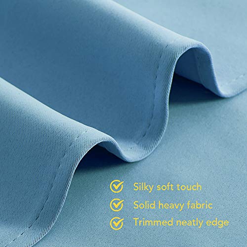 Window Treatment Blackout Curtain Panels (Teal Blue / 42"W x 72"L (Pack of 2))