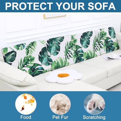 Printed Couch Cushion Covers (Green / Backrest Medium)