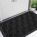Front Door Mat Outside Entrance (Black / 47" X 23")