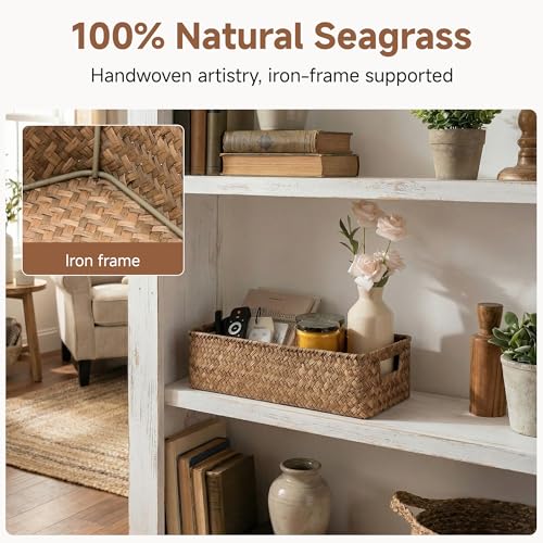 Wicker Seagrass Baskets (Brown (Seagrass) / 14¼" L x 6¾" W x 3¾" H)