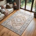 3x5 Area Rugs for Living Room Bedroom (Floral Brown / 3' x 5' (Rectangular))