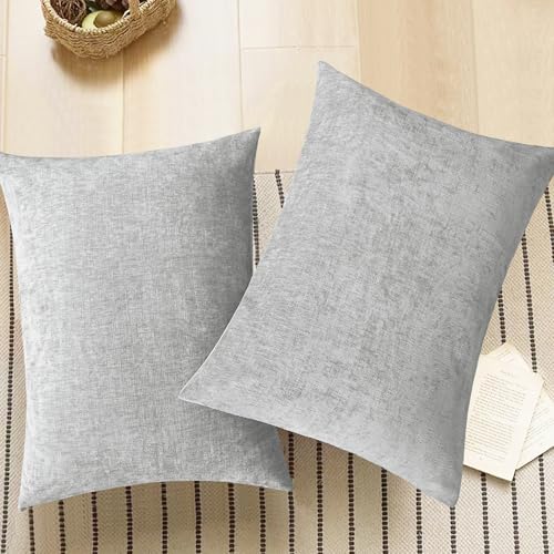 Decorative Throw Pillow Covers 26 X 20 Inches Moonbeam Gray (26" x 20" (Pack of 2) / Moonbeam Gray)