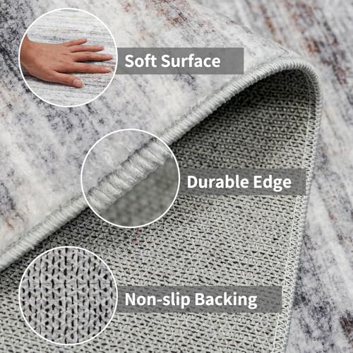 Large Runner Rugs for Hallway 4x16 (Beige/Grey / 4' x 16' (Runner))
