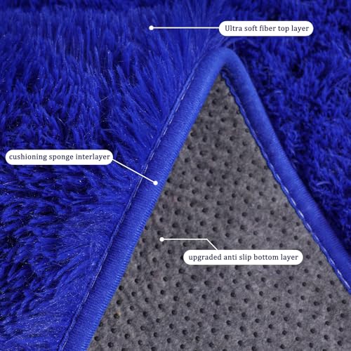 Runner Rugs for Bedroom (2' x 6' (Rectangular) / Royal Blue)