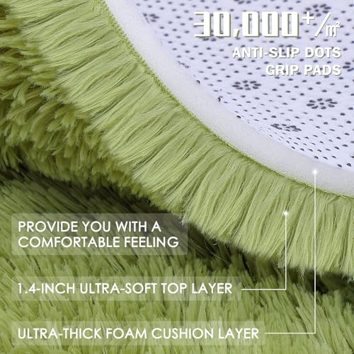 2x4 Machine Washable Runner Rugs for Hallway (2x4 Ft / Grass Green)