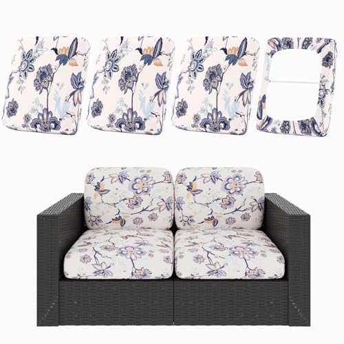 4Pcs Patio Cushion Covers (Vintage Flower / 4PCS)