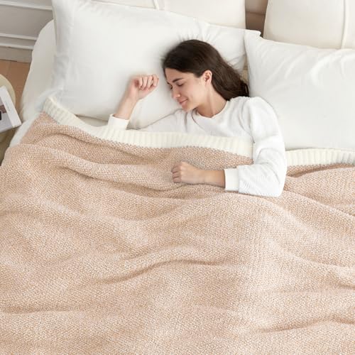 Super Soft & Reversible Heather Beige Throw (Heather Beige / Twin (60"x80"))
