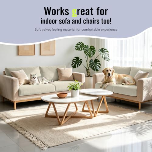 8Pcs Outdoor Cushion Covers (Beige / Square-large + Square)