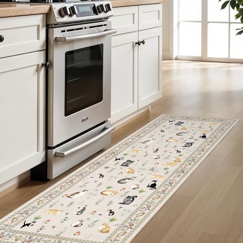2'6"x8 Washable Kitchen Runners (Light Beige / 2'6" x 8' (Runner))