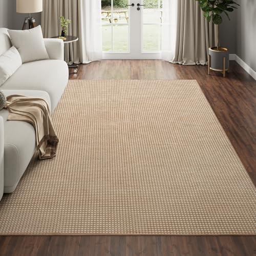Washable Area Rugs 5x7 ft Non Slip Area Rug for Living Room Brown (A- Brown / 5' x 7')