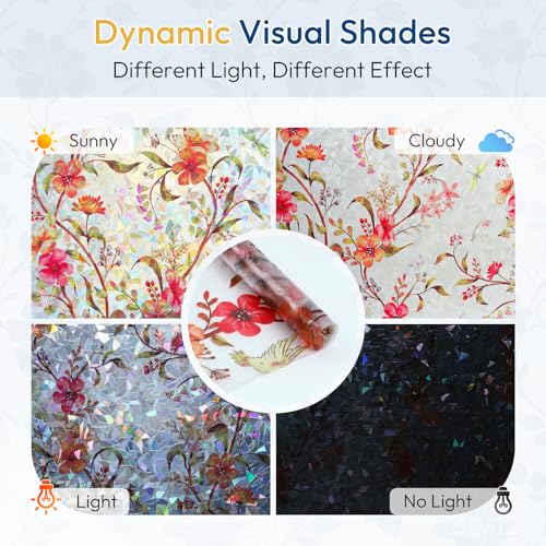 Stained Glass Window Privacy Film (35.4" x 118.1" / Cosmos)