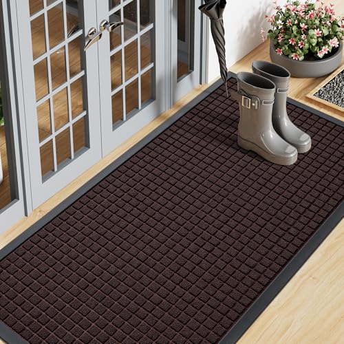 Front Door Mat Outside Entrance (Brown / 71" X 23")