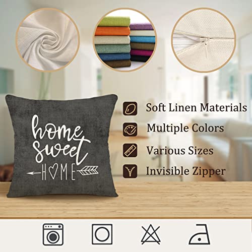 Pillow Covers 20x20 Set of 4 (Rustic Gray / 20" x 20" (Pack of 4))