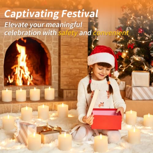3"x3" Outdoor Waterproof Flameless LED Candles with Remote Timer