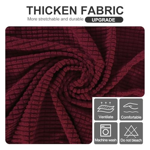 Stretch Futon Cover Armless Bed Slipcover (Burgundy / Futon)