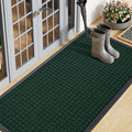 Front Door Mat Outside Entrance (Black Green / 47" X 23")