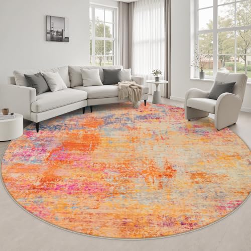Round Area Rug Living Room (Galaxy Haze / 8' (Round))