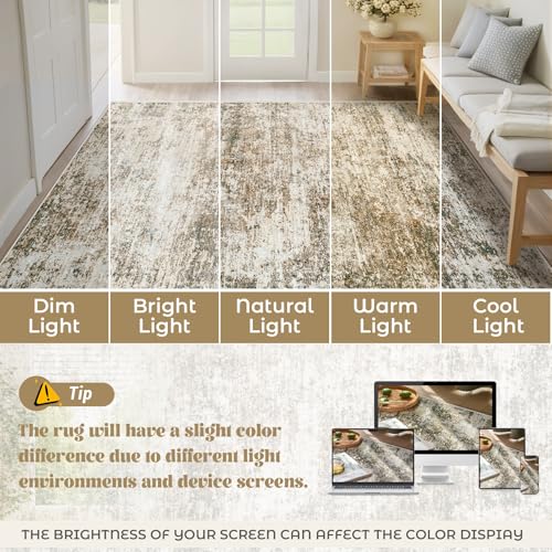 6x9 Area Rugs for Living Room (Brown / 6' x 9' (Rectangular))