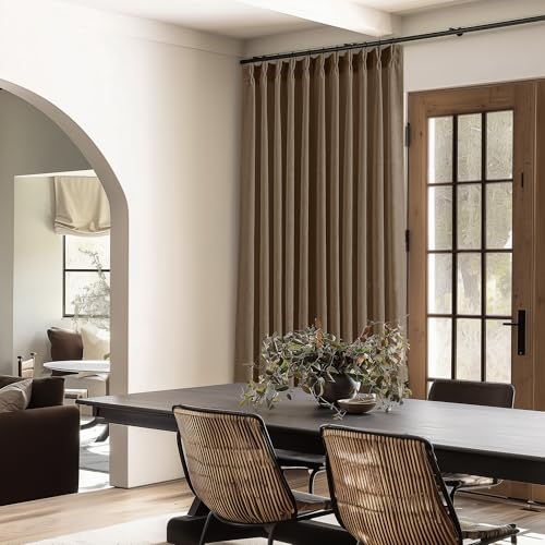 Extra Wide 108 Inch Long Pleat Curtains 70 Inch Wide Dutch Cocoa (Dutch Cocoa / 70"W x 108"L (Pack of 1))