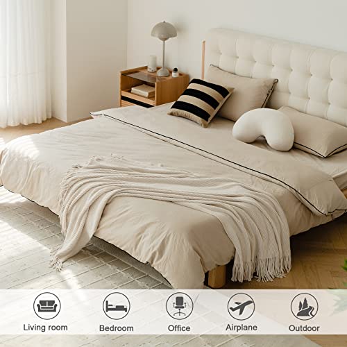Chenille Throw Blanket 50x60 (A-cream / 50*60'')