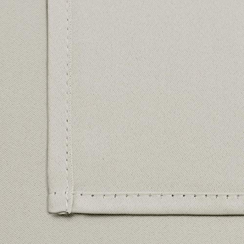 Blackout Curtains 38x84 inch Light Beige Thermal Drapes (Light Beige / 38"W x 84"L (Pack of 2))