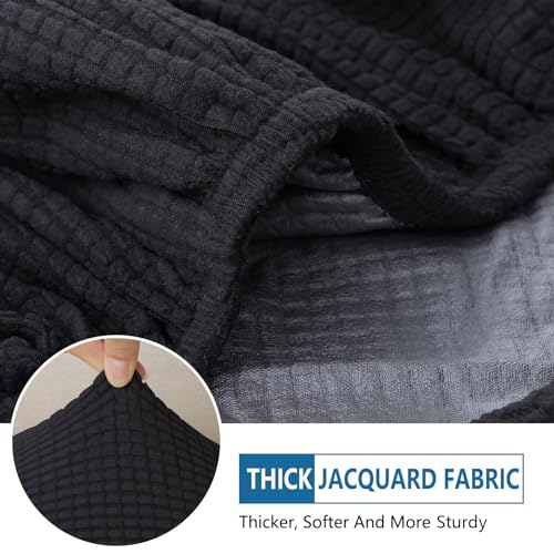 Waterproof Couch Cushion Covers for Pets (Black / 1 Chaise+3 Seater)