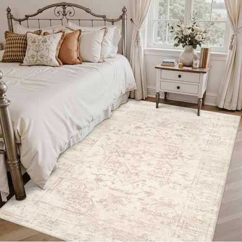 5x7 Area Rugs Living Room (Beige/Brown / 5' x 7' (Rectangular))