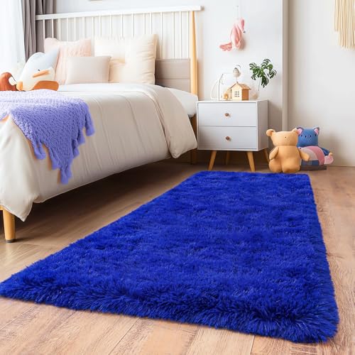Runner Rugs for Bedroom (2' x 6' (Rectangular) / Royal Blue)