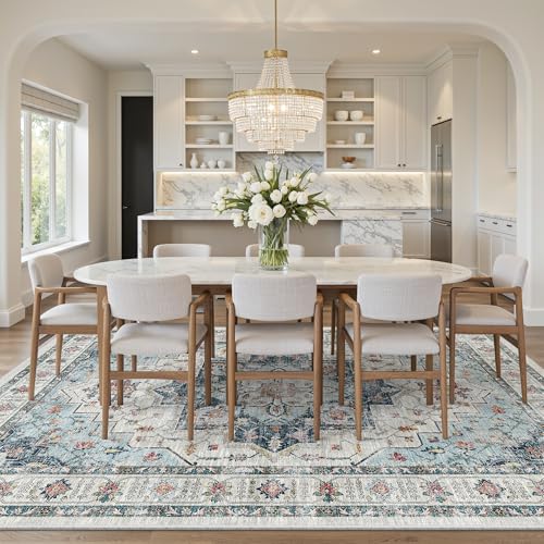 8x10 Area Rugs for Living Room (Blue / 8' x 10' (Rectangular))