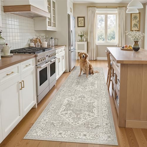 Kitchen Runner 2'6''x8' Soft Rug Runners for Hallways (Beige/Brown / 2'6" x 8' (Runner))