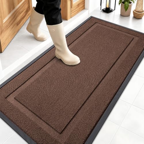 Front Door Mat Outside 47x23 (Chocolate Brown / 47" x 23")