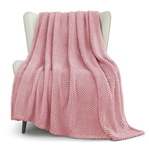 Extra Large Soft Fleece Throw Blanket for Couch (Pink / Throw(50x70 In))