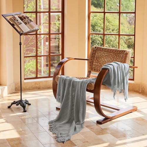 Throw Blanket for Couch (F-light Grey / 50*60'')