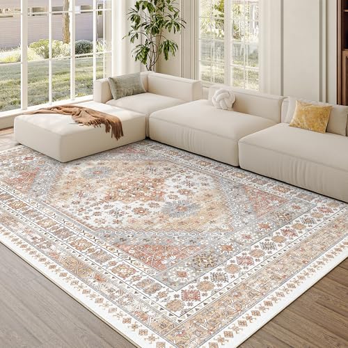 5x8 Area Rugs for Living Room (Orange / 5' x 8' (Rectangular))