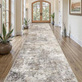 3x14 Washable Runner Rug for Hallway (Brown Grey / 3' x 14' (Runner))