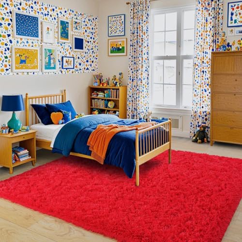 Large Rug for Living Room 6x9 (Red / 6' x 9' (Rectangular))