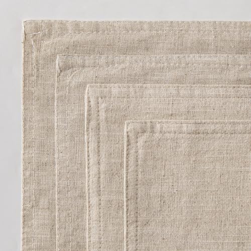 Beige Boho Linen Decorative Pillow Covers 24x24 Inch Pack of 4 (24" x 24" (Pack of 4) / Beige)